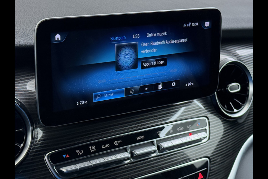 Mercedes-Benz Eqv 300 L2 7-Persoons Leder Captain Chairs SOH 95% Elek.Stoelen+Memory+Verwarmd Burmester®-Audio 360°Camera Navi Adap.Cruise Ecc Bus Elek.Schuifdeuren Lane Assist DAB Privacy Glas Elek.Achterklep VIP Vervoer