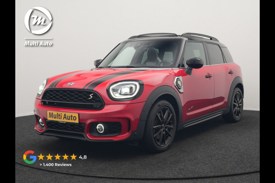 MINI Countryman Cooper S E ALL4 JCW PHEV 220pk Dealer O.H | Panodak | JCW Alcantara Sportstoelen Verwarmd | Head Up | Camera | Apple Carplay | Sfeerverlichting | Keyless | Virtual | Navigatie | DAB | Plug In Hybrid