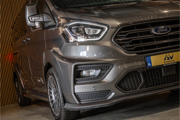 Ford Transit Custom MS-RT 320 2.0 TDCI L2H1 DC | ACC | BLIS | Bi-Xenon | Elek stoel | CarPlay | Navigatie | Camera | Stoelverwarming | L+R Schuifdeur | Lederen bekleding | Spoiler-pakket | Nieuwe APK | Verlengde fabrieksgarantie