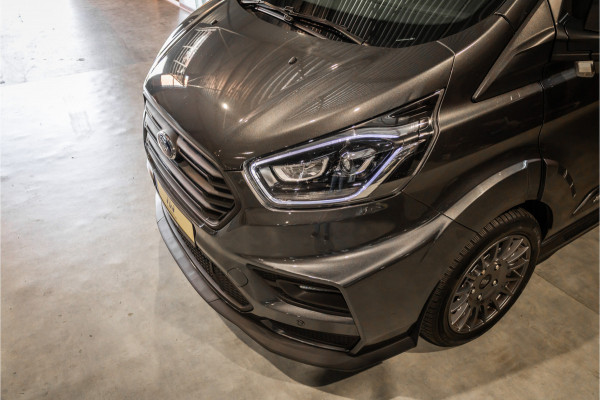 Ford Transit Custom MS-RT 320 2.0 TDCI L2H1 DC | ACC | BLIS | Bi-Xenon | Elek stoel | CarPlay | Navigatie | Camera | Stoelverwarming | L+R Schuifdeur | Lederen bekleding | Spoiler-pakket | Nieuwe APK | Verlengde fabrieksgarantie