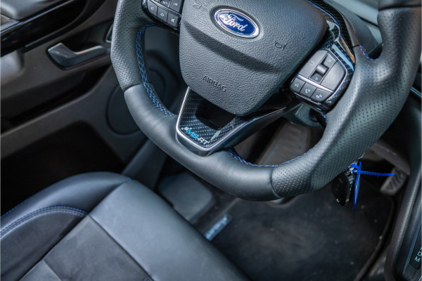 Ford Transit Custom MS-RT 320 2.0 TDCI L2H1 DC | ACC | BLIS | Bi-Xenon | Elek stoel | CarPlay | Navigatie | Camera | Stoelverwarming | L+R Schuifdeur | Lederen bekleding | Spoiler-pakket | Nieuwe APK | Verlengde fabrieksgarantie