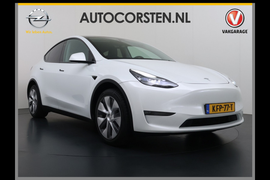 Tesla Model Y Long Range AWD 514pk Warmtepomp SOH 93% Leder Panoramadak Matrix-LED Autopilot Elektr.Stuur+Stoel+Verwarmd Navi Ecc Premium Audi Elektr.Stuur+Stoel+Verwarmd Navi Ecc Premium Audio Keyless Privacy Glass 4WD 1e Eigenaar Fabrieksgarantie tot 23-2-2027 Garantie op Accu en Motoren 23-02-2031/192.000km