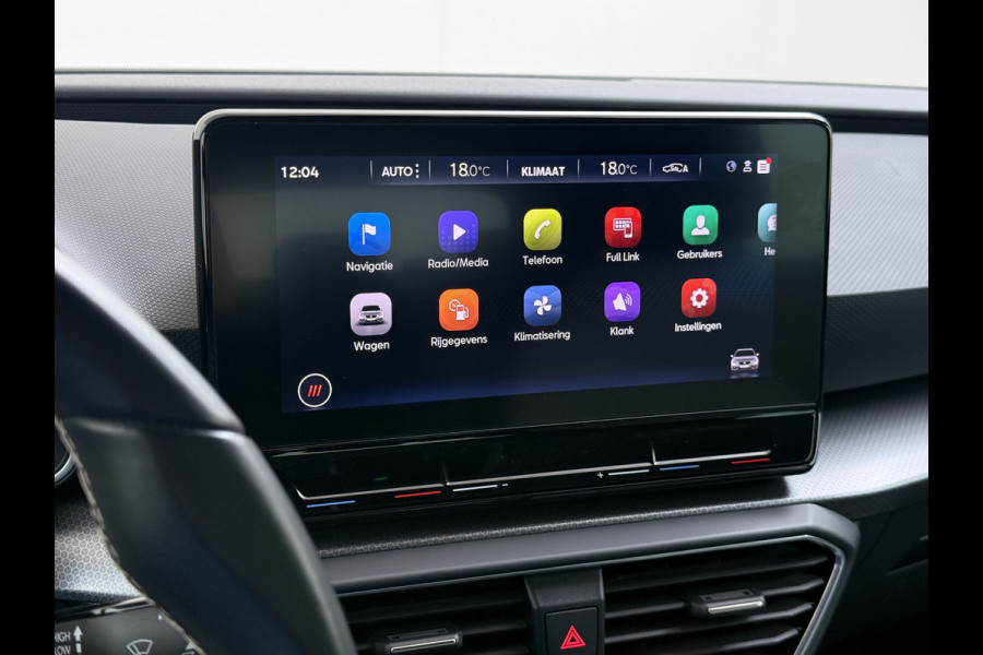 Seat Leon Sportstourer 1.5T 131pk Trekhaak Camera Adaptive-Cruise Navi Ecc Virtual Cockpit Apple Carplay/Android Auto Pdc Style Launch Edi Lmv Led DAB Keyless Isofix Front assist Regensensor Bluetooth Rijstrooksensor 1e Eigenaar Origineel Nederlandse Auto