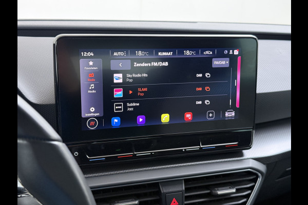 Seat Leon Sportstourer 1.5T 131pk Trekhaak Camera Adaptive-Cruise Navi Ecc Virtual Cockpit Apple Carplay/Android Auto Pdc Style Launch Edi Lmv Led DAB Keyless Isofix Front assist Regensensor Bluetooth Rijstrooksensor 1e Eigenaar Origineel Nederlandse Auto