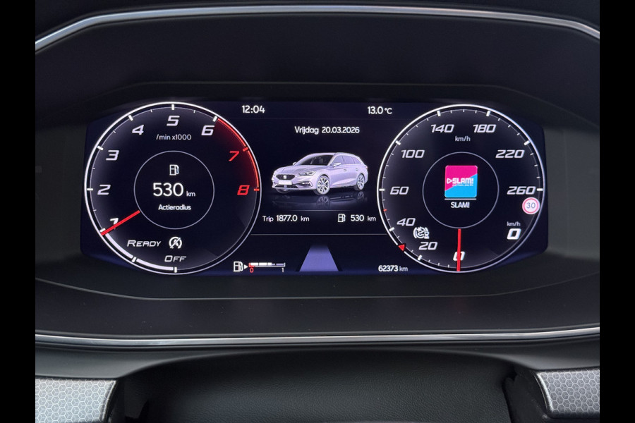 Seat Leon Sportstourer 1.5T 131pk Trekhaak Camera Adaptive-Cruise Navi Ecc Virtual Cockpit Apple Carplay/Android Auto Pdc Style Launch Edi Lmv Led DAB Keyless Isofix Front assist Regensensor Bluetooth Rijstrooksensor 1e Eigenaar Origineel Nederlandse Auto
