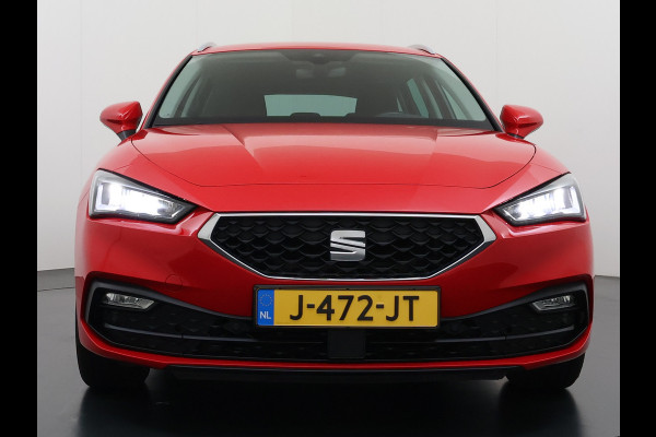 Seat Leon Sportstourer 1.5T 131pk Trekhaak Camera Adaptive-Cruise Navi Ecc Virtual Cockpit Apple Carplay/Android Auto Pdc Style Launch Edi Lmv Led DAB Keyless Isofix Front assist Regensensor Bluetooth Rijstrooksensor 1e Eigenaar Origineel Nederlandse Auto