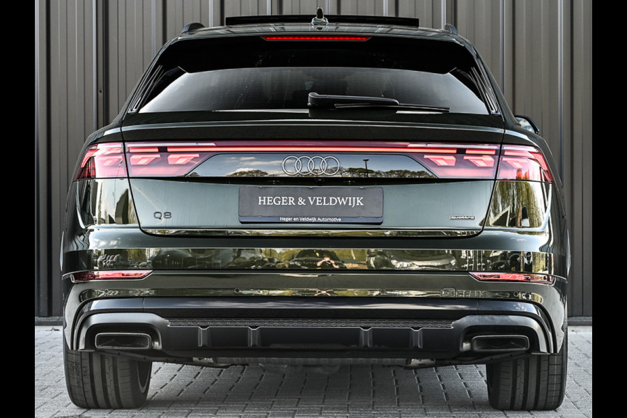 Audi Q8 60 TFSI e quattro Pro Line S Competition | B&O advanced | Audi exclusive | 5 jaar garantie | Panoramadak | massage stoelen | 4 wiel besturing | Alcantara hemel | Soft-close | Elektr. Trekhaak | Achteras besturing | Oled achterlichte