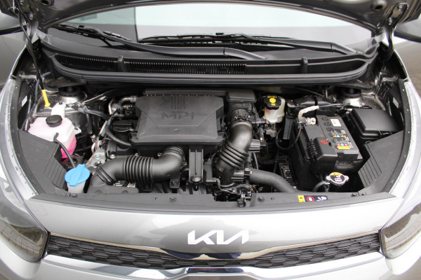 Kia Picanto 1.0-67pk DPi DynamicLine 5drs. Wegenbelasting slechts €. 32,- per mnd. Airco, camera, Apple carplay/Android auto, metallic lak, LM wielen, Bluetooth, centr. vergr. afst. bed., cruise cntrl etc.