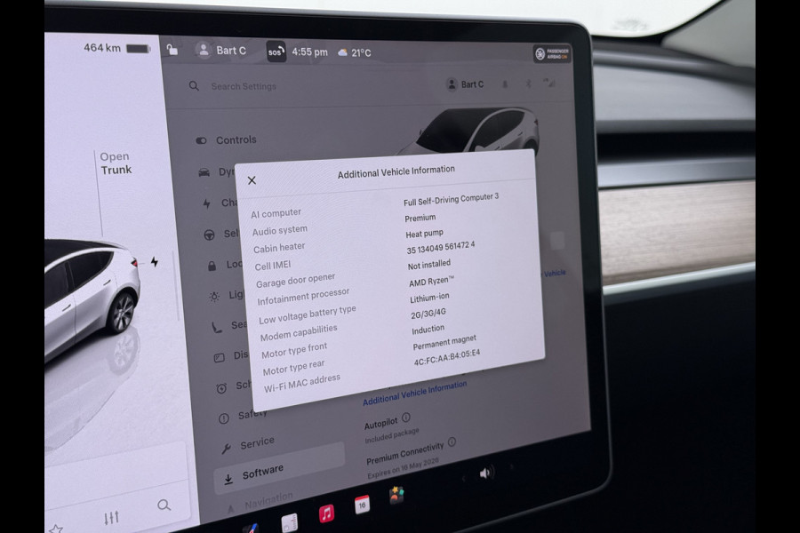 Tesla Model Y Long Range AWD 514pk Warmtepomp SOH 93% Leder Panoramadak Matrix-LED Autopilot Elektr.Stuur+Stoel+Verwarmd Navi Ecc Premium Audi Elektr.Stuur+Stoel+Verwarmd Navi Ecc Premium Audio Keyless Privacy Glass 4WD 1e Eigenaar Fabrieksgarantie tot 23-2-2027 Garantie op Accu en Motoren 23-02-2031/192.000km