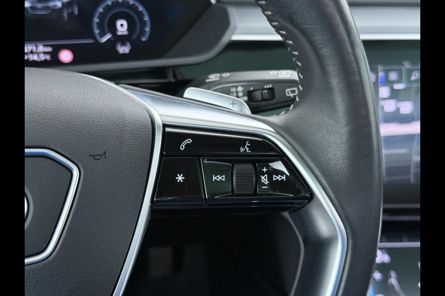 Audi e-tron 313pk Quattro Leder Panoramadak Adaptive.Cruise Camera Elek.Stoelen+Memory+Verwarmd Navi Ecc Pdc Soh 91%Stoelverwarming Elek.Achterklep AWD Led Bluetooth Rijstrooksensor WiFi Lmv 4WD Business Edition Plus 71kWh Origineel Nederlandse Auto 1800kg trekvermogen!