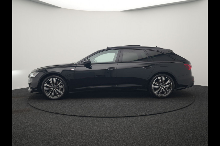 Audi A6 Avant 50 TFSI e Quattro S Line PHEV 300pk Dealer O.H. | Panodak | Adaptive Cruise | Head Up | Camera | Bang & Olufsen | Lederen Comfortzetels Memory & Ventilatie | Sfeerverlichting | Blis | Stoelen & Stuur Verwarmd | Apple Carplay | DAB | Plug In Hybrid |