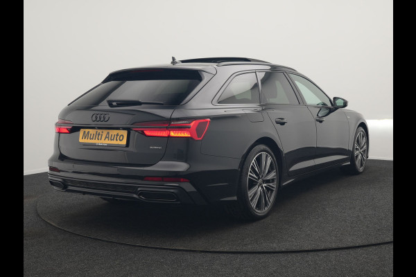 Audi A6 Avant 50 TFSI e Quattro S Line PHEV 300pk Dealer O.H. | Panodak | Adaptive Cruise | Head Up | Camera | Bang & Olufsen | Lederen Comfortzetels Memory & Ventilatie | Sfeerverlichting | Blis | Stoelen & Stuur Verwarmd | Apple Carplay | DAB | Plug In Hybrid |
