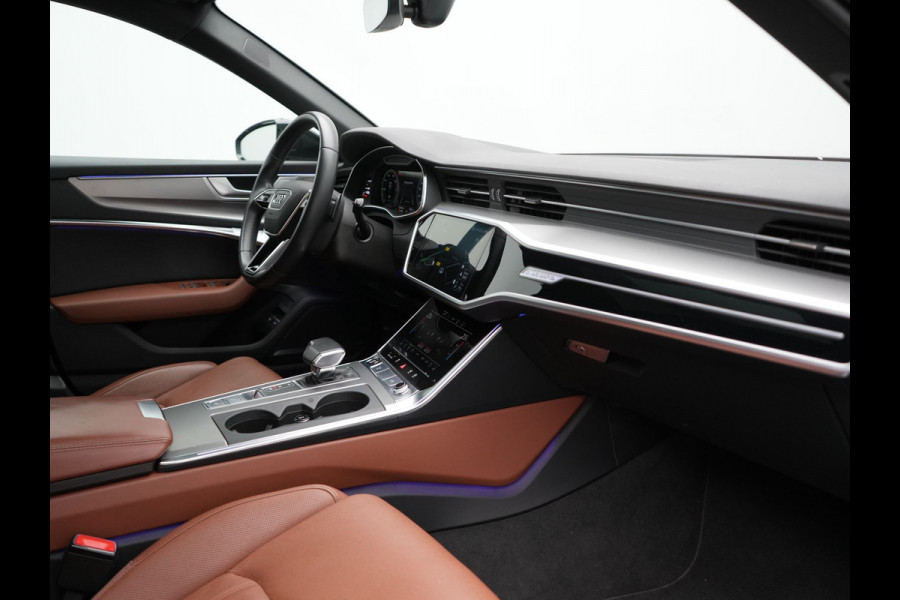 Audi A6 Avant 50 TFSI e Quattro S Line PHEV 300pk Dealer O.H. | Panodak | Adaptive Cruise | Head Up | Camera | Bang & Olufsen | Lederen Comfortzetels Memory & Ventilatie | Sfeerverlichting | Blis | Stoelen & Stuur Verwarmd | Apple Carplay | DAB | Plug In Hybrid |