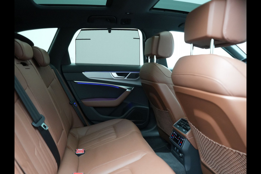 Audi A6 Avant 50 TFSI e Quattro S Line PHEV 300pk Dealer O.H. | Panodak | Adaptive Cruise | Head Up | Camera | Bang & Olufsen | Lederen Comfortzetels Memory & Ventilatie | Sfeerverlichting | Blis | Stoelen & Stuur Verwarmd | Apple Carplay | DAB | Plug In Hybrid |