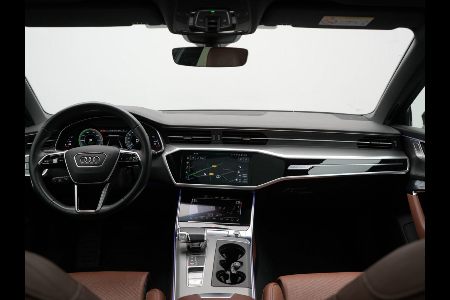 Audi A6 Avant 50 TFSI e Quattro S Line PHEV 300pk Dealer O.H. | Panodak | Adaptive Cruise | Head Up | Camera | Bang & Olufsen | Lederen Comfortzetels Memory & Ventilatie | Sfeerverlichting | Blis | Stoelen & Stuur Verwarmd | Apple Carplay | DAB | Plug In Hybrid |