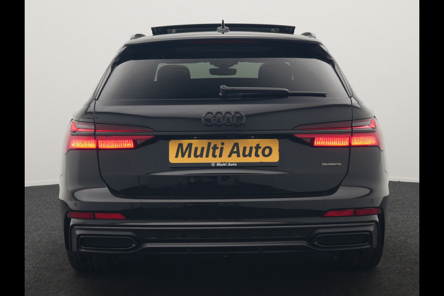 Audi A6 Avant 50 TFSI e Quattro S Line PHEV 300pk Dealer O.H. | Panodak | Adaptive Cruise | Head Up | Camera | Bang & Olufsen | Lederen Comfortzetels Memory & Ventilatie | Sfeerverlichting | Blis | Stoelen & Stuur Verwarmd | Apple Carplay | DAB | Plug In Hybrid |
