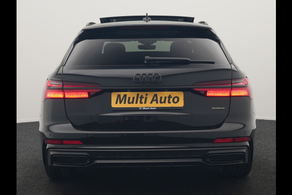 Audi A6 Avant 50 TFSI e Quattro S Line PHEV 300pk Dealer O.H. | Panodak | Adaptive Cruise | Head Up | Camera | Bang & Olufsen | Lederen Comfortzetels Memory & Ventilatie | Sfeerverlichting | Blis | Stoelen & Stuur Verwarmd | Apple Carplay | DAB | Plug In Hybrid |