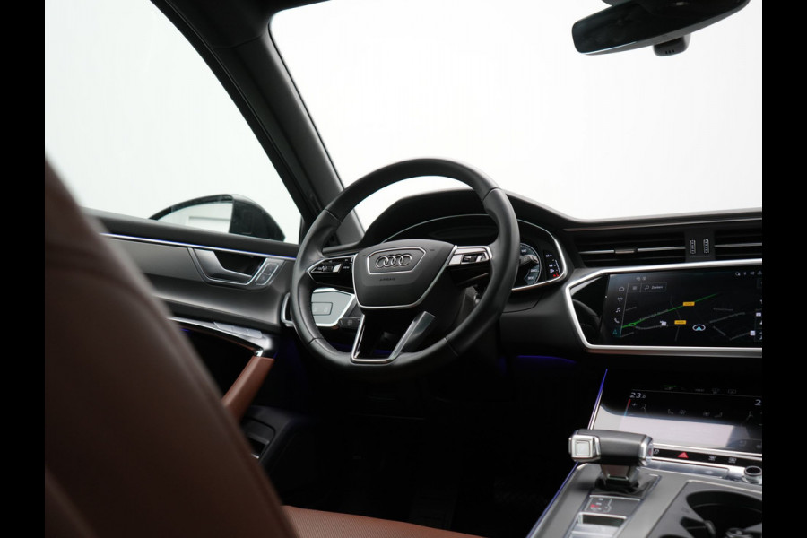 Audi A6 Avant 50 TFSI e Quattro S Line PHEV 300pk Dealer O.H. | Panodak | Adaptive Cruise | Head Up | Camera | Bang & Olufsen | Lederen Comfortzetels Memory & Ventilatie | Sfeerverlichting | Blis | Stoelen & Stuur Verwarmd | Apple Carplay | DAB | Plug In Hybrid |