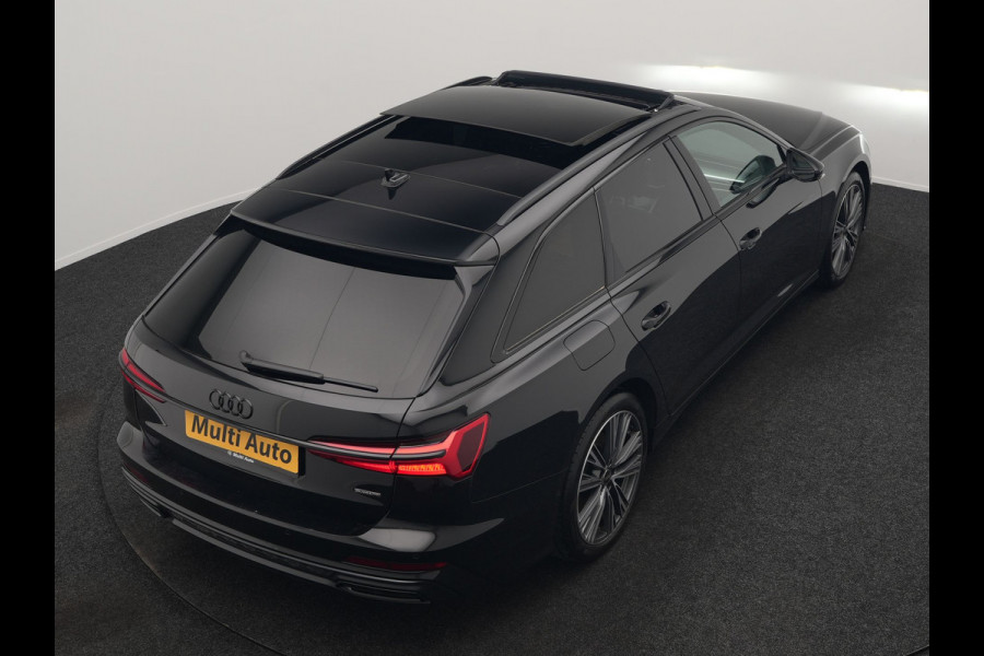 Audi A6 Avant 50 TFSI e Quattro S Line PHEV 300pk Dealer O.H. | Panodak | Adaptive Cruise | Head Up | Camera | Bang & Olufsen | Lederen Comfortzetels Memory & Ventilatie | Sfeerverlichting | Blis | Stoelen & Stuur Verwarmd | Apple Carplay | DAB | Plug In Hybrid |