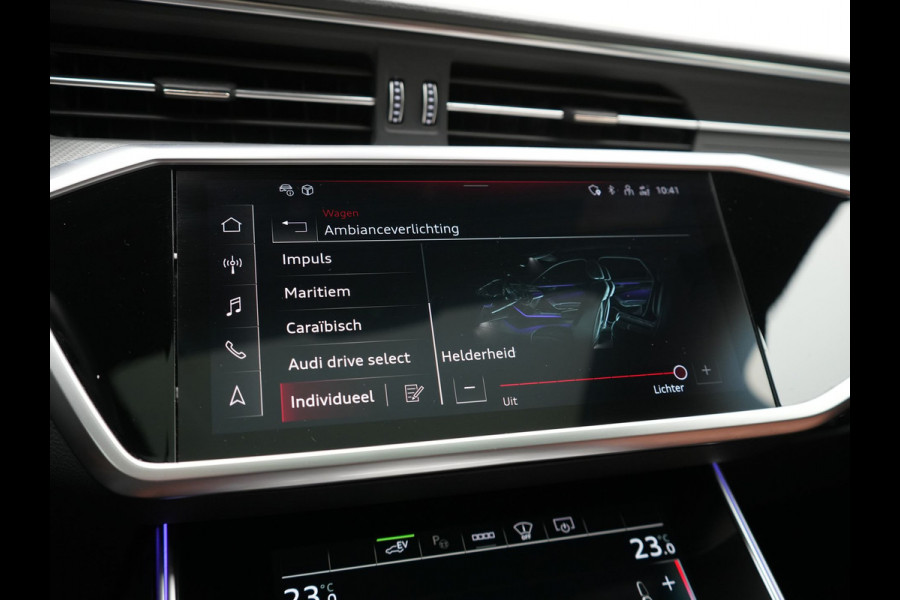 Audi A6 Avant 50 TFSI e Quattro S Line PHEV 300pk Dealer O.H. | Panodak | Adaptive Cruise | Head Up | Camera | Bang & Olufsen | Lederen Comfortzetels Memory & Ventilatie | Sfeerverlichting | Blis | Stoelen & Stuur Verwarmd | Apple Carplay | DAB | Plug In Hybrid |