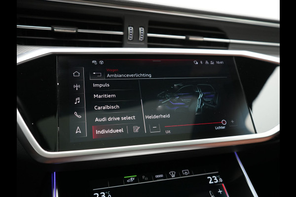 Audi A6 Avant 50 TFSI e Quattro S Line PHEV 300pk Dealer O.H. | Panodak | Adaptive Cruise | Head Up | Camera | Bang & Olufsen | Lederen Comfortzetels Memory & Ventilatie | Sfeerverlichting | Blis | Stoelen & Stuur Verwarmd | Apple Carplay | DAB | Plug In Hybrid |