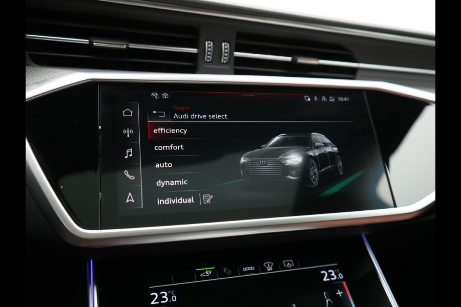 Audi A6 Avant 50 TFSI e Quattro S Line PHEV 300pk Dealer O.H. | Panodak | Adaptive Cruise | Head Up | Camera | Bang & Olufsen | Lederen Comfortzetels Memory & Ventilatie | Sfeerverlichting | Blis | Stoelen & Stuur Verwarmd | Apple Carplay | DAB | Plug In Hybrid |