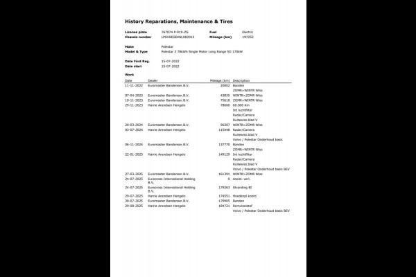 Polestar 2 Long Range Single Motor 78 kWh|93% SOH|TREKH|MAGNESIUM|MEMORY|CAMERA|STOEL-,STUURVERW.|ACC|INCL.BTW|1e EIG|NL-AUTO|NAP|