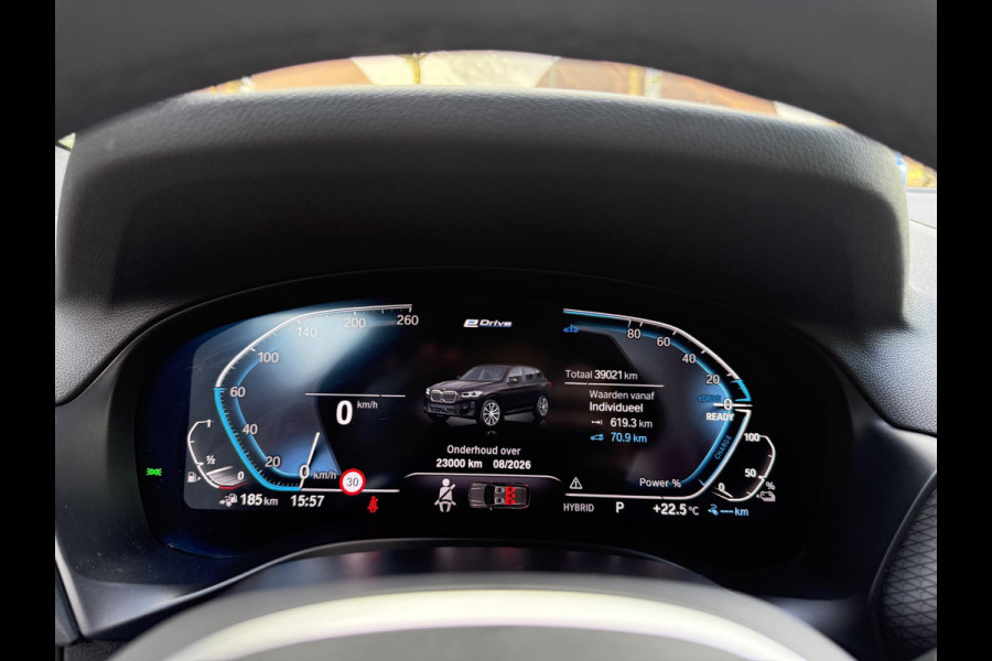 BMW X3 xDrive30e High Executive M-SPORT SHADOW LINE| BTW|  HIFI AUDIO| STOELVERWARMING| ELEK. STOELEN| ELEK. ACHTERKLEP| 20 INCH HOOGGLANS ZWARTE VELGEN| CAMERA| FULL LED|