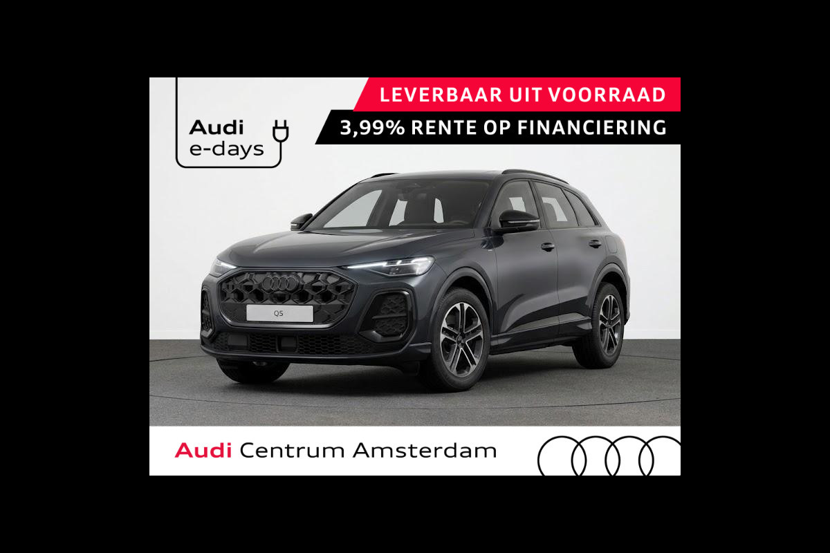 Audi Q5 S edition e-hybrid 299 pk | Panorama-glasdak | Techniekpakket plus | Trekhaak, elektr. wegklapbaar | Geheugen bestuurdersstoel |