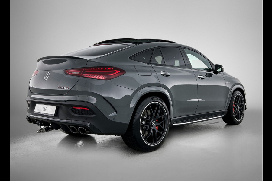 Mercedes-Benz GLE Coupé AMG 53 Hybrid 4MATIC+ Premium Plus | Sierdelen AMG carbon | Trekhaak | 22 inch AMG velgen | Luchtvering | Rijassistentiepakket | Head-up display | Burmester 3D sound systeem | Remklauwen rood | Stoelventilatie voor | AMG TRACK PACE |  360°-camera |