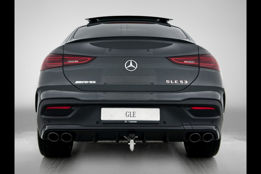 Mercedes-Benz GLE Coupé AMG 53 Hybrid 4MATIC+ Premium Plus | Sierdelen AMG carbon | Trekhaak | 22 inch AMG velgen | Luchtvering | Rijassistentiepakket | Head-up display | Burmester 3D sound systeem | Remklauwen rood | Stoelventilatie voor | AMG TRACK PACE |  360°-camera |