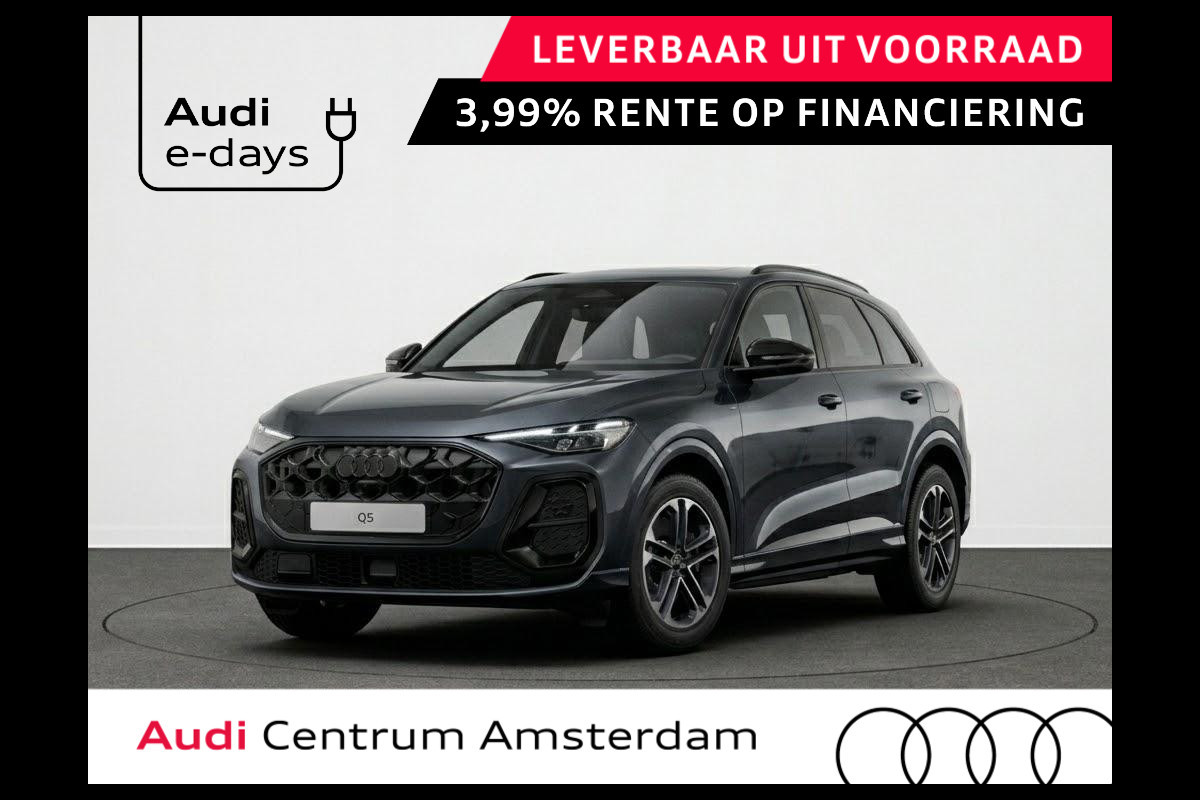 Audi Q5 S edition e-hybrid 299 pk | Panorama-glasdak | Techniekpakket plus | Trekhaak, elektr. wegklapbaar | Geheugen bestuurdersstoel |
