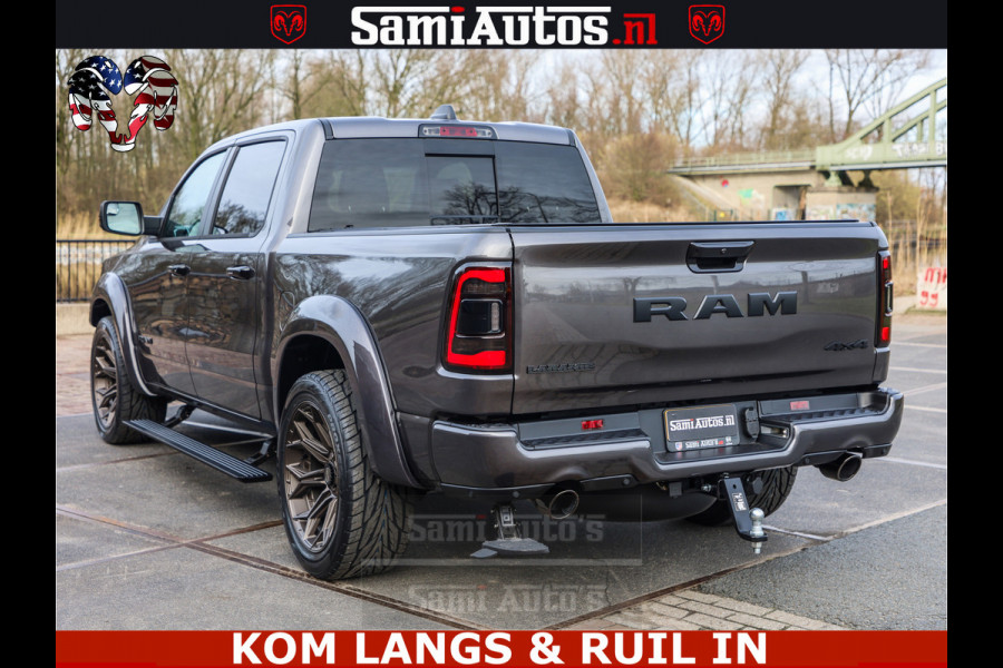 Dodge Ram HALK PACK | 360 CAMERA | ADAPTIVE CRUSE | PANODAK | VOLLE UITVOERING | LARAMIE NIGHT | 5.7 V8 HEMI 402PK 4x4 | CREWCAB 5 PERSOONS | GRIJSKENTEKEN | Granite Crystal Metallic Mijn Voorraad Nr 1998 - 24130