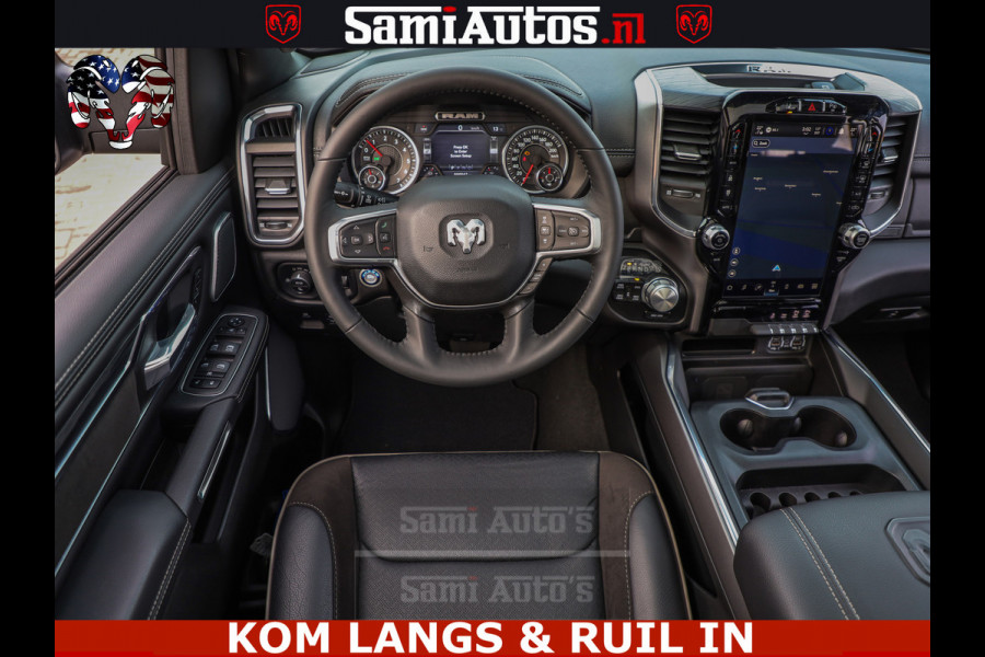 Dodge Ram HALK PACK | 360 CAMERA | ADAPTIVE CRUSE | PANODAK | VOLLE UITVOERING | LARAMIE NIGHT | 5.7 V8 HEMI 402PK 4x4 | CREWCAB 5 PERSOONS | GRIJSKENTEKEN | Granite Crystal Metallic Mijn Voorraad Nr 1998 - 24130