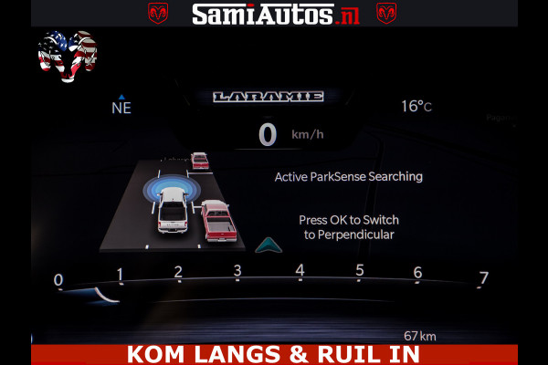 Dodge Ram HALK PACK | 360 CAMERA | ADAPTIVE CRUSE | PANODAK | VOLLE UITVOERING | LARAMIE NIGHT | 5.7 V8 HEMI 402PK 4x4 | CREWCAB 5 PERSOONS | GRIJSKENTEKEN | Granite Crystal Metallic Mijn Voorraad Nr 1998 - 24130