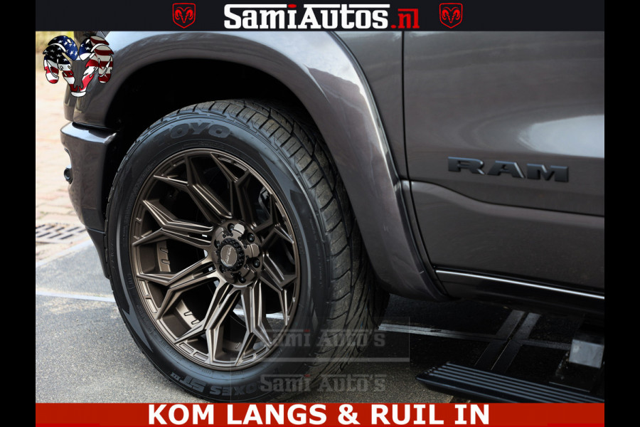 Dodge Ram HALK PACK | 360 CAMERA | ADAPTIVE CRUSE | PANODAK | VOLLE UITVOERING | LARAMIE NIGHT | 5.7 V8 HEMI 402PK 4x4 | CREWCAB 5 PERSOONS | GRIJSKENTEKEN | Granite Crystal Metallic Mijn Voorraad Nr 1998 - 24130