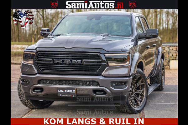 Dodge Ram HALK PACK | 360 CAMERA | ADAPTIVE CRUSE | PANODAK | VOLLE UITVOERING | LARAMIE NIGHT | 5.7 V8 HEMI 402PK 4x4 | CREWCAB 5 PERSOONS | GRIJSKENTEKEN | Granite Crystal Metallic Mijn Voorraad Nr 1998 - 24130