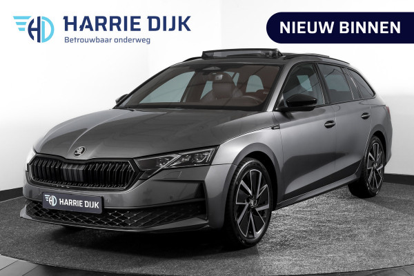 Škoda Octavia Combi 1.5 TSI MHEV 150 PK Sportline Tour | S/K-Panodak | Elek. Trekhaak | Matrix Led | Adapt. Cruise | Winterpakket | 13 inch Navi | Camera | NAV + App. Connect | ECC | Elek. Klep | LM 18" | 3196