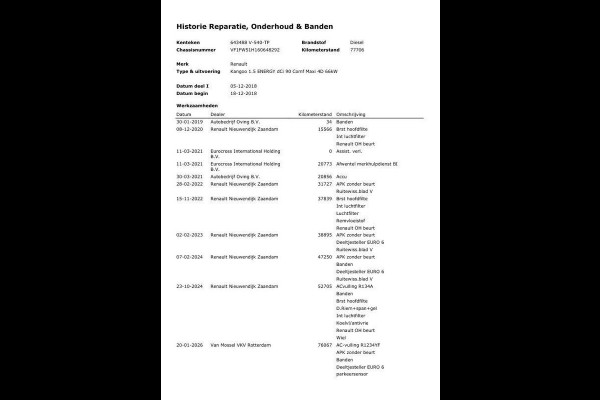 Renault Kangoo 1.5 dCi 90 Energy Comfort Maxi L2H1 / NAVI / CRUISE CONTROLE / TREKHAAK / EURO 6