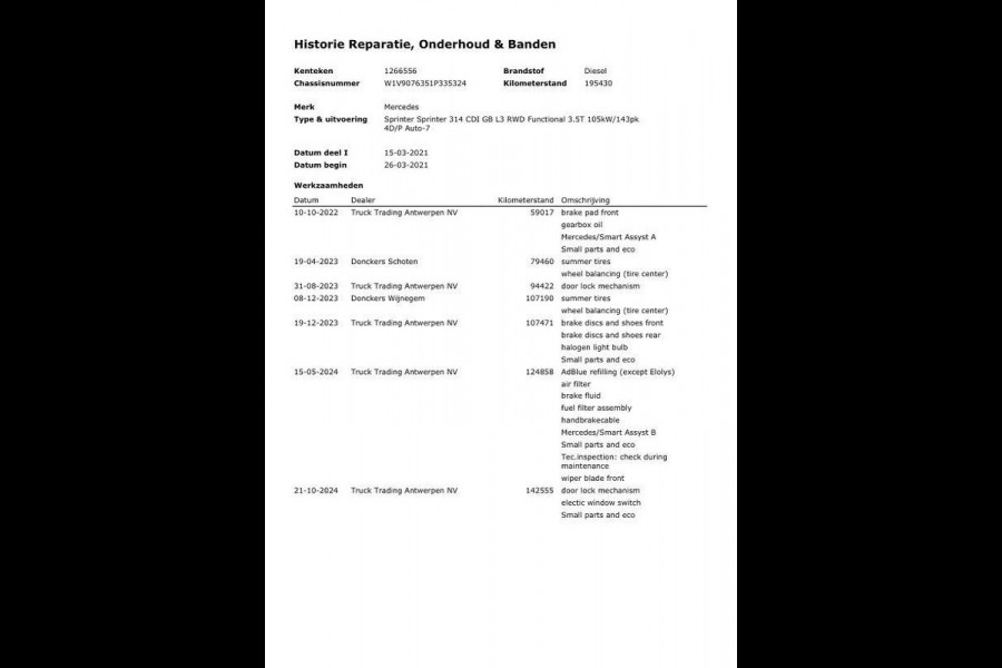 Mercedes-Benz Sprinter 314 CDI GB L4 RWD 7G-TRONIC 3.5T L4H2 / AUTOMAAT / IMPERIAAL / KASTENINRICHTING / NAVI / CRUISE CONTROLE