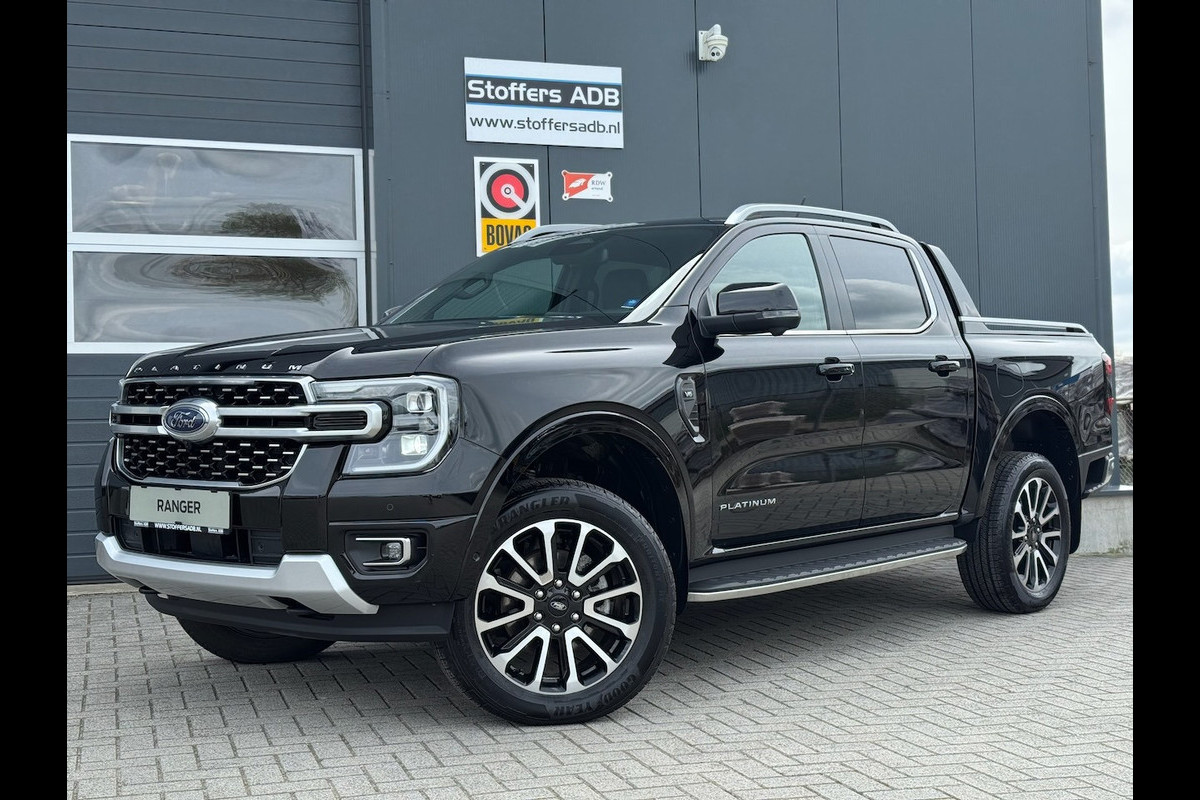 Ford Ranger 3.0 V6 241pk Platinum Double Cab | BPM VRIJ | 2-zits | Trekhaak 3500KG | 360 Cam | Leder geventileerd | Elekt. Rollo