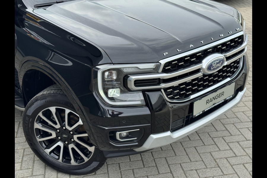 Ford Ranger 3.0 V6 241pk Platinum Double Cab | BPM VRIJ | 2-zits | Trekhaak 3500KG | 360 Cam | Leder geventileerd | Elekt. Rollo