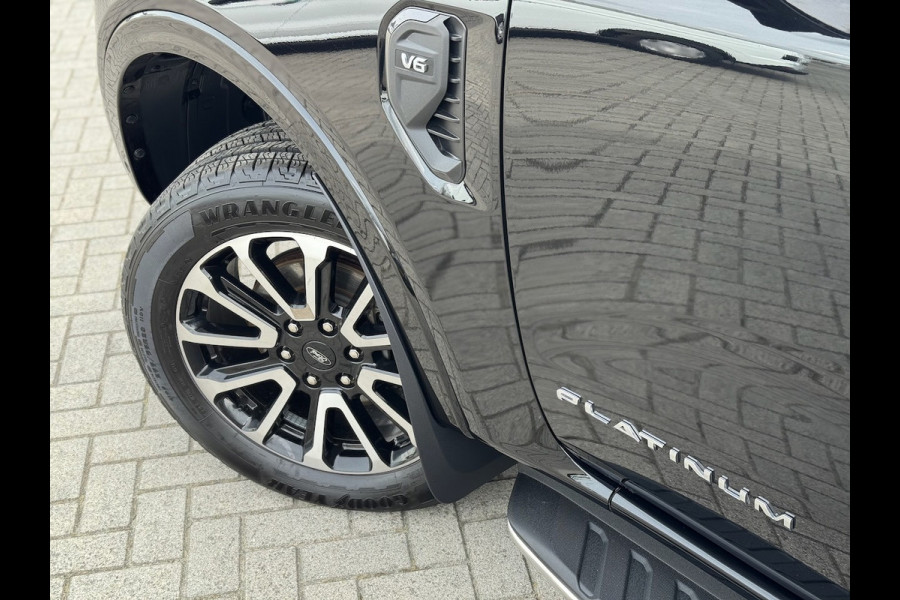 Ford Ranger 3.0 V6 241pk Platinum Double Cab | BPM VRIJ | 2-zits | Trekhaak 3500KG | 360 Cam | Leder geventileerd | Elekt. Rollo