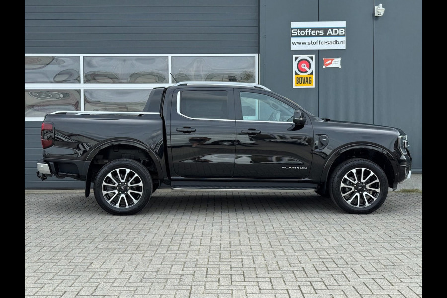 Ford Ranger 3.0 V6 241pk Platinum Double Cab | BPM VRIJ | 2-zits | Trekhaak 3500KG | 360 Cam | Leder geventileerd | Elekt. Rollo