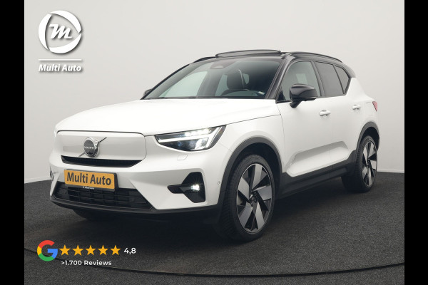 Volvo XC40 Recharge Twin Ultimate 78 kWh 408pk Dealer O.H. | Trekhaak Af Fabriek | Panodak | 360 Camera | Adaptive Cruise | Harman / Kardon | Alcantara Sportstoelen Memory & Verwarmd | Google Assistent | Keyless | Stuur Verwarmd | Blis |