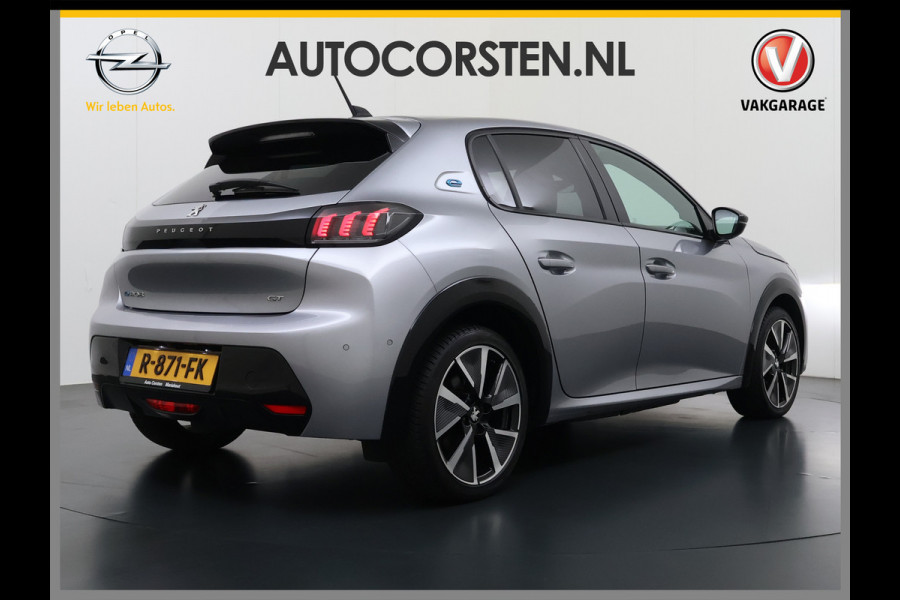 Peugeot e-208 EV GT 350 50kWh Navi Ecc 360°Camera Panoramadak Apple Carplay Android Auto Adap.Cruise Stoelverwarming Privacy Glas DAB+ Bluetooth Keyless Dodehoekdetectie 1e Eigenaar Origineel Nederlandse Auto Dealeronderhouden