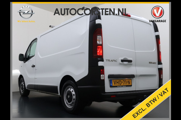 Renault Trafic 2.0dCi 120PK T29 L1H1 3-Persoons Trekhaak Euro 6 Apple Carplay Android Auto Airco Navi Cruise Control Led Bluetooth Pdc Betonplex Vloer Wandbetimmering Schuifdeur 1e Eigenaar Origineel Nederlandse Bus