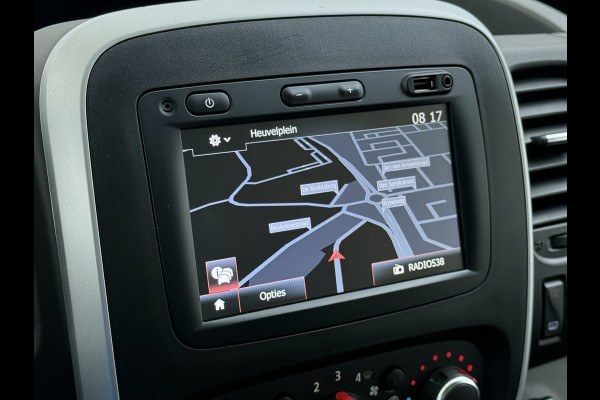 Renault Trafic 2.0dCi 120PK T29 L1H1 3-Persoons Trekhaak Euro 6 Apple Carplay Android Auto Airco Navi Cruise Control Led Bluetooth Pdc Betonplex Vloer Wandbetimmering Schuifdeur 1e Eigenaar Origineel Nederlandse Bus