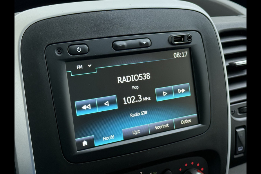 Renault Trafic 2.0dCi 120PK T29 L1H1 3-Persoons Trekhaak Euro 6 Apple Carplay Android Auto Airco Navi Cruise Control Led Bluetooth Pdc Betonplex Vloer Wandbetimmering Schuifdeur 1e Eigenaar Origineel Nederlandse Bus