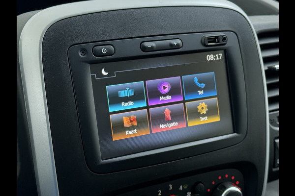 Renault Trafic 2.0dCi 120PK T29 L1H1 3-Persoons Trekhaak Euro 6 Apple Carplay Android Auto Airco Navi Cruise Control Led Bluetooth Pdc Betonplex Vloer Wandbetimmering Schuifdeur 1e Eigenaar Origineel Nederlandse Bus